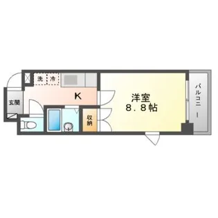 Avere太子橋【3階】の間取り
