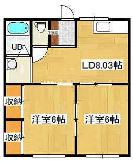 静コーポ【2階】の間取り