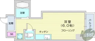 アソルティ東二番丁レジデンス【8階】の間取り