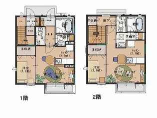 サンビレッジ南古河 J棟【2階】の間取り