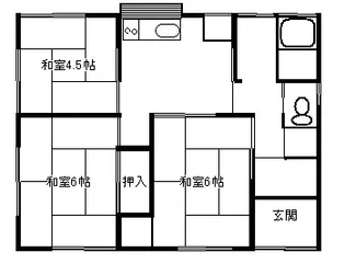 静岡県浜松市中央区高丘西3【一戸建】の間取り