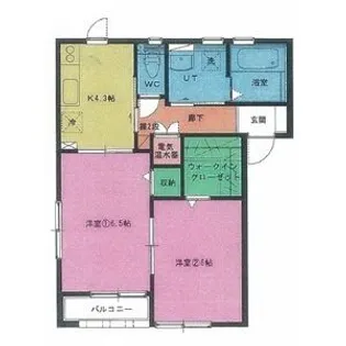 グランディール花泉壱番館【1階】の間取り