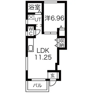 サニーハイツ【1階】の間取り