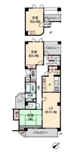 あさかヴィレッジ パティオ棟の間取り