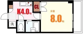 リスティア中筋【3階】の間取り