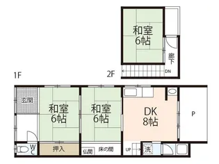 広島県広島市中区江波西2【一戸建】の間取り