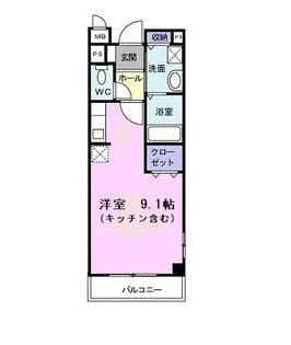 ビサイドアヴェニュー【2階】の間取り