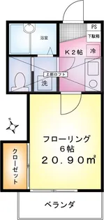 ブライトコート・ソラ【2階】の間取り