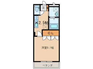 グランディ-ルU【2階】の間取り