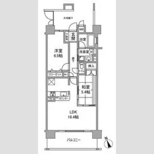 エスリード京都山科【4階】の間取り