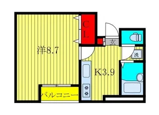 ビップイーストピア【2階】の間取り