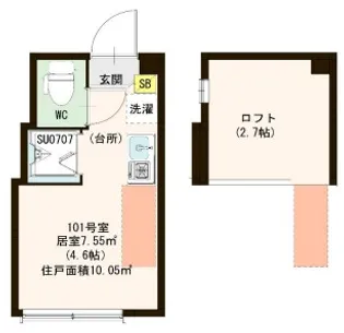 東京都豊島区北大塚3【アパート】の間取り