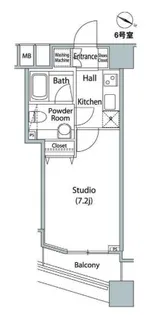 ファーストリアルタワー新宿【18階】の間取り
