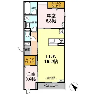 広島県福山市春日町2【アパート】の間取り