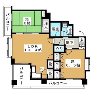 レジディア葛西【2階】の間取り