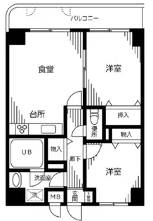 エステハイム横浜【2階】の間取り