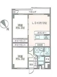 ぐみさわ東ハイツ【2階】の間取り