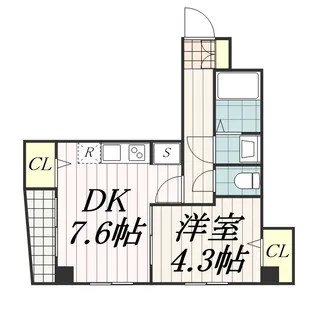 1LDKの間取り画像