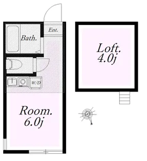 ユナイト神明ルイ・ジョセフ【1階】の間取り
