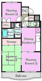 コーポ近江屋6【2階】の間取り
