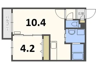 プリエ美園【1階】の間取り