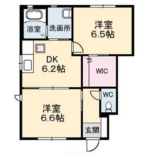 ウィングス緑井 E棟【1階】の間取り