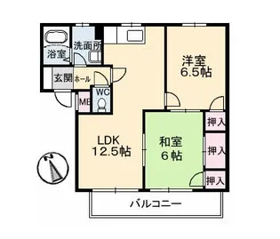クローカス浜角壱番館【3階】の間取り