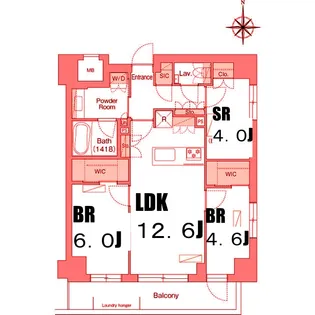 ヴェール・クレール武蔵小杉【3階】の間取り