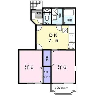 エスポワールMII【1階】の間取り