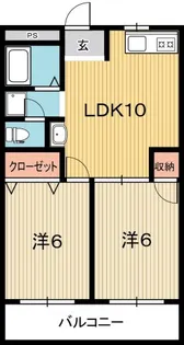 高知県高知市中秦泉寺【マンション】の間取り