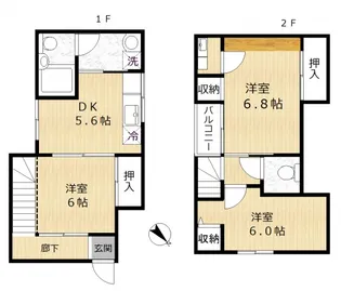 東京都江戸川区一之江5【一戸建】の間取り