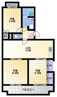 レークハイムB【3階】の間取り
