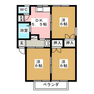 サンロード小山 A棟【1階】の間取り