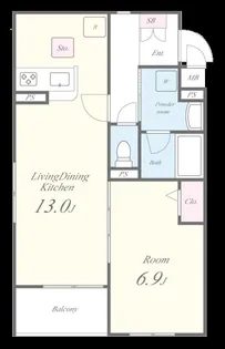 神奈川県横浜市南区井土ケ谷下町【アパート】の間取り
