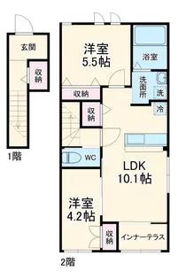 ヴァンベール【2階】の間取り