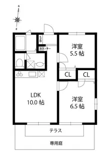 ヤングサンフィールド【1階】の間取り
