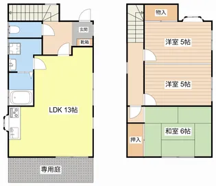 滋賀県東近江市札の辻2【一戸建】の間取り