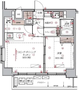 ハーモニーレジデンス大森WEST【10階】の間取り