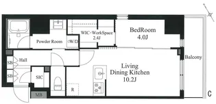 ラティエラ秋葉原【12階】の間取り