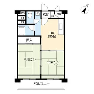 UR札幌北十二条【3階】の間取り
