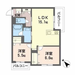 シャーメゾンDAIII【3階】の間取り