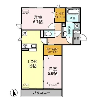 アリエス【2階】の間取り