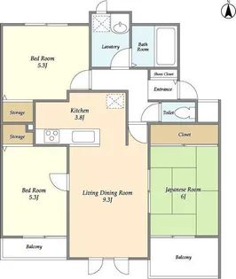 神奈川県横浜市青葉区荏田西2【アパート】の間取り