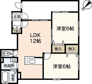 ベルリード馬木II【1階】の間取り