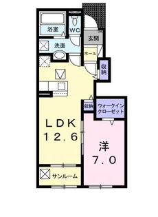 ラブリーハウス【1階】の間取り