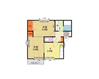 メゾンクレール A【1階】の間取り