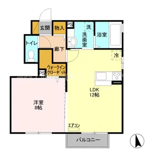 コーポ田村No.1【1階】の間取り