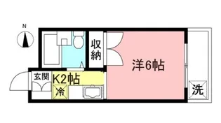 シティーハイツ堀之内【2階】の間取り
