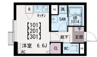 イクシオ東府中【2階】の間取り