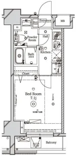ラフィスタ川崎【8階】の間取り